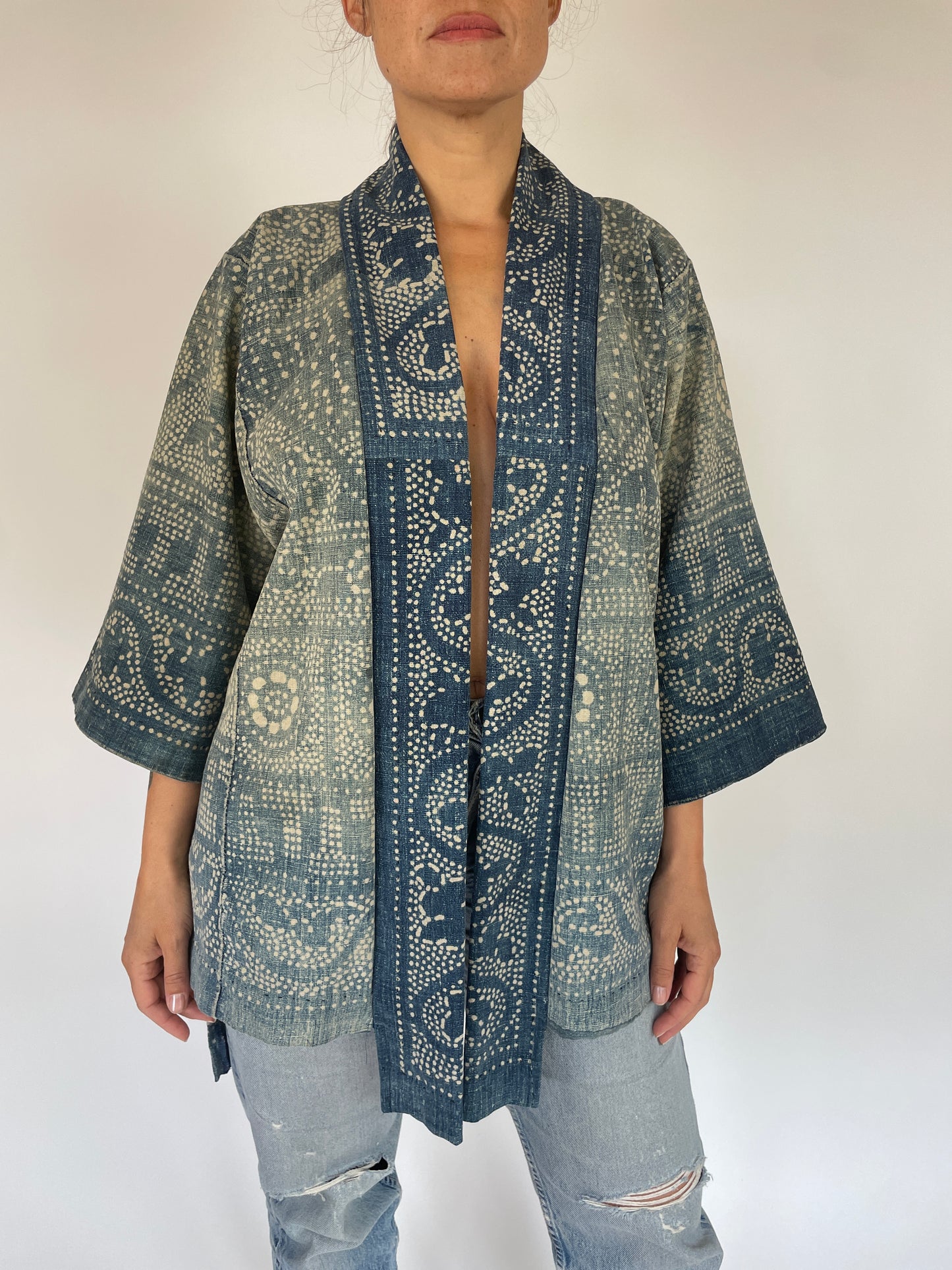 Vintage Chinees Indigo Kimono