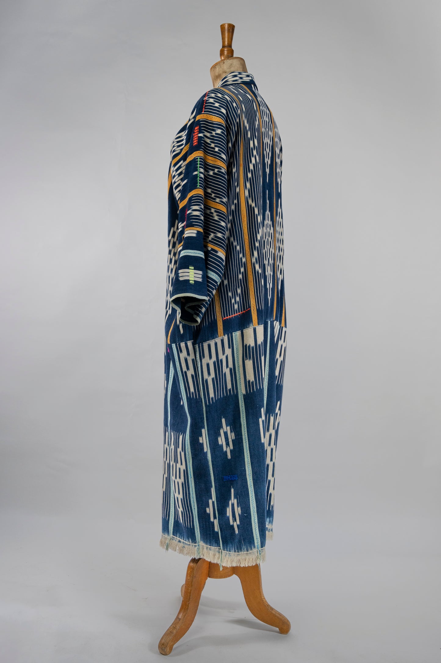 Long Ivory Coast Ikat kimono