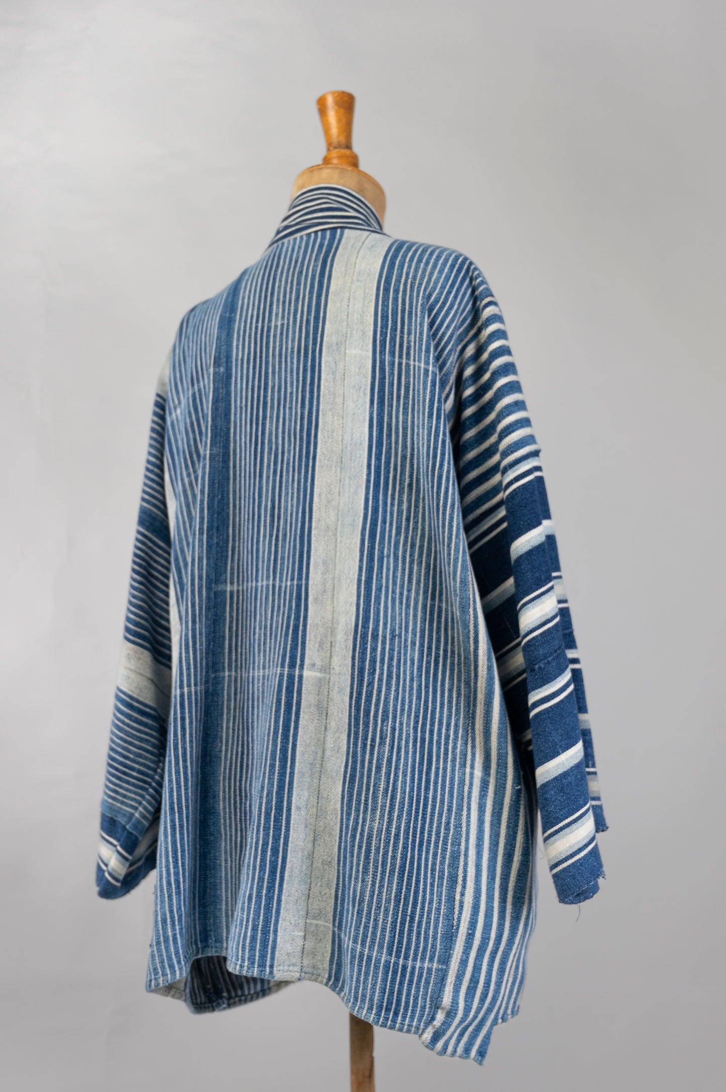 Vintage Indigo Striped Kimono