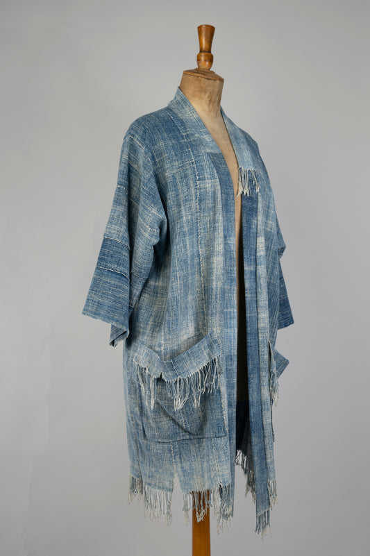 Light Blue Vintage Indigo Kimono