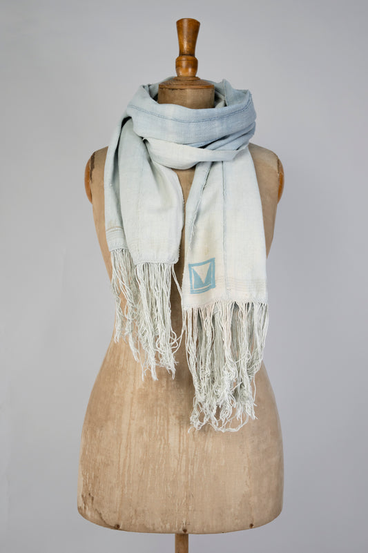 Vintage Light indigo scarf