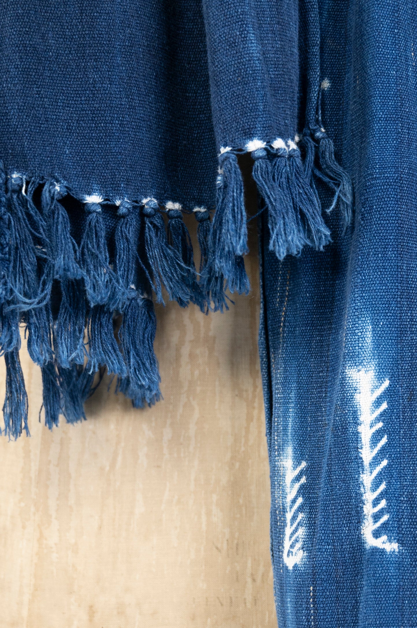 Long Vintage Indigo Scarf
