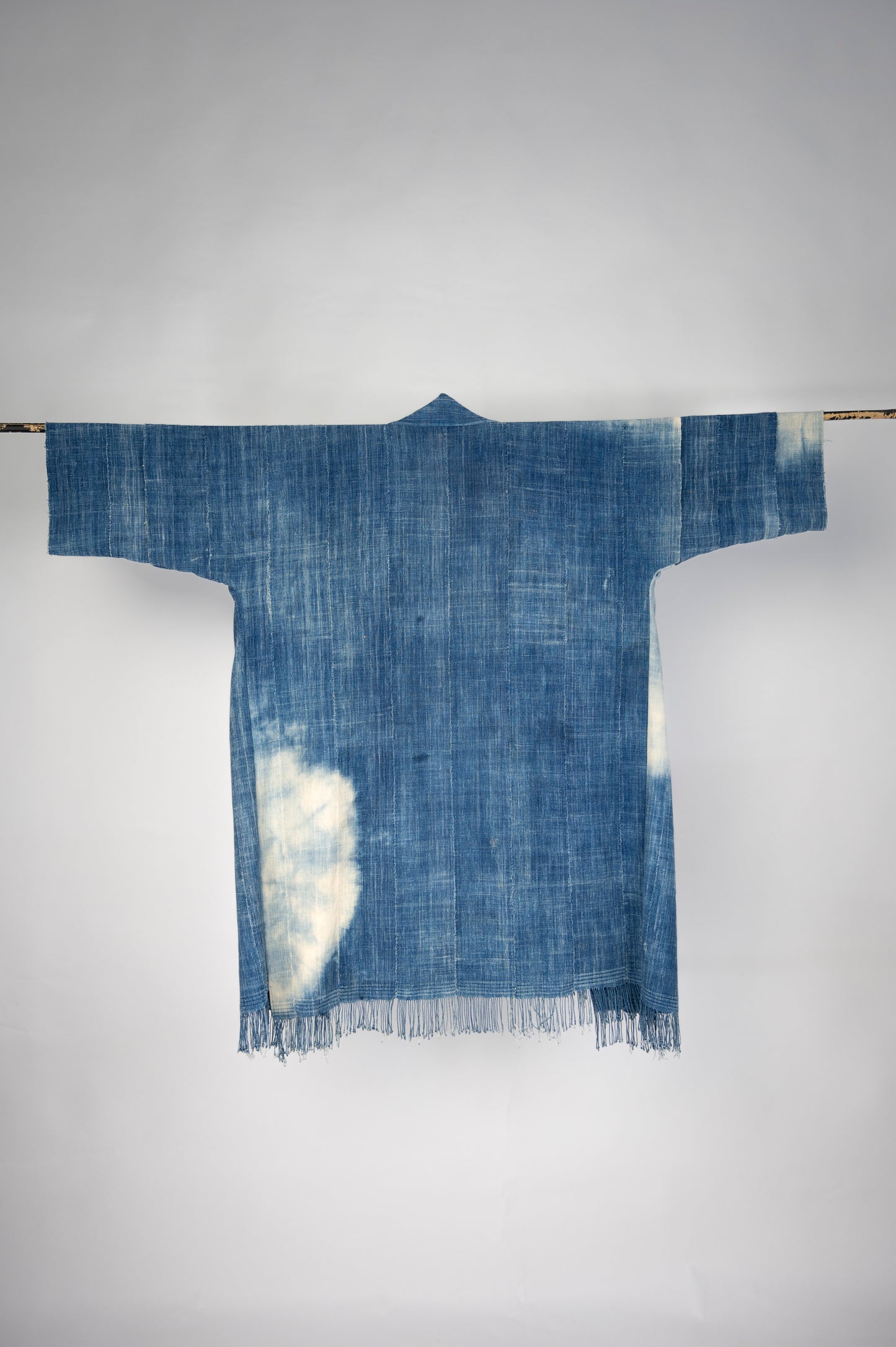 Resist Dyed Indigo Kimono