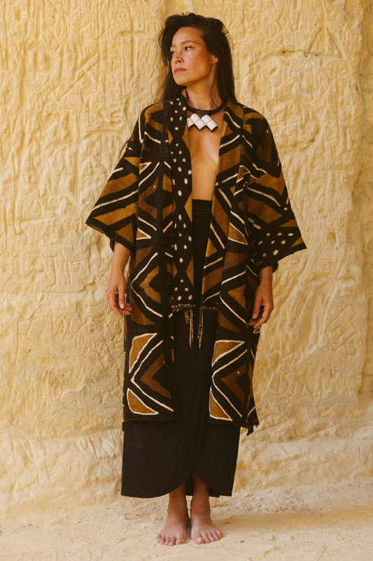 Long Bogolan Kimono