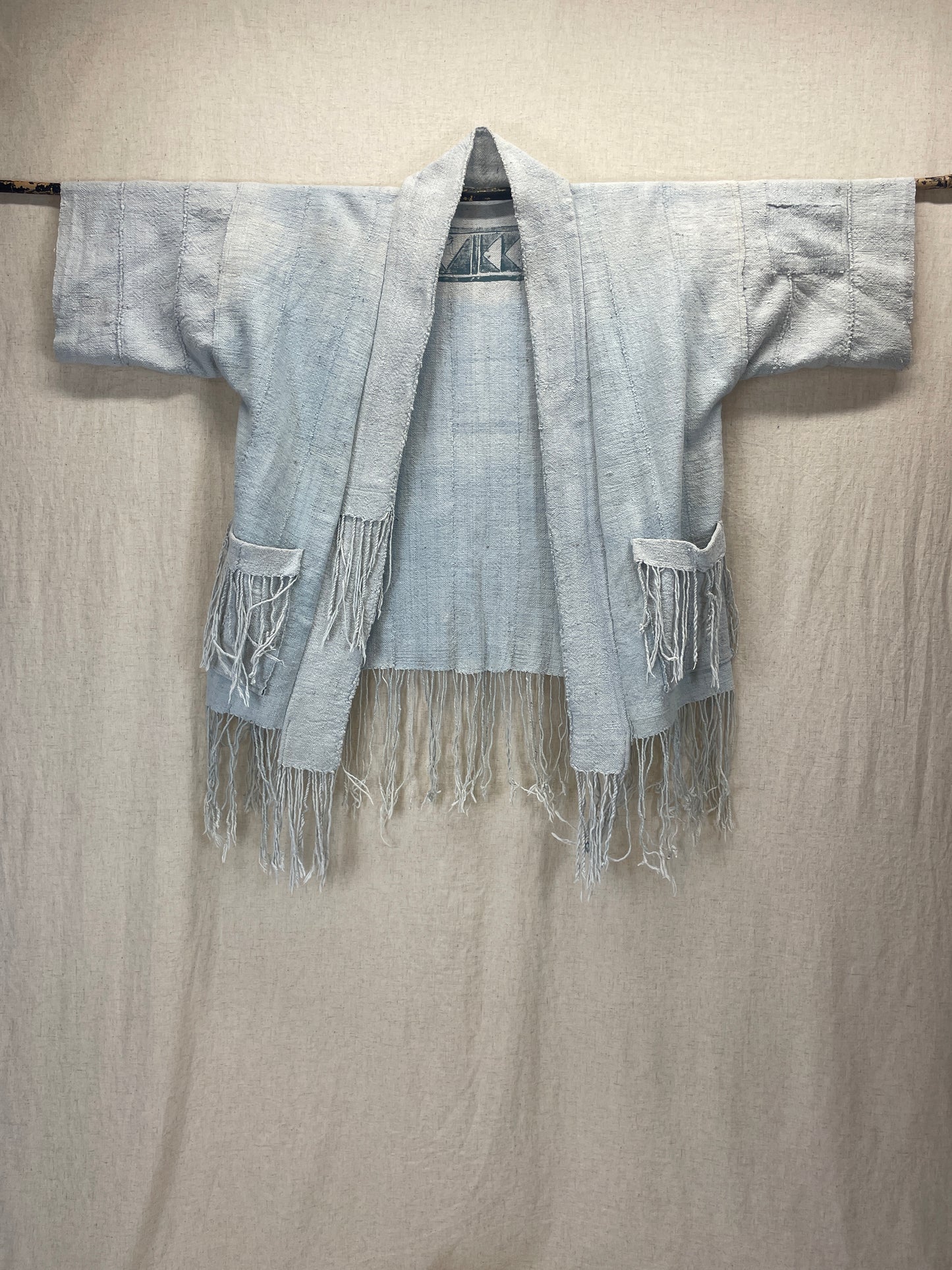 Raw Light Blue Indigo Kimono